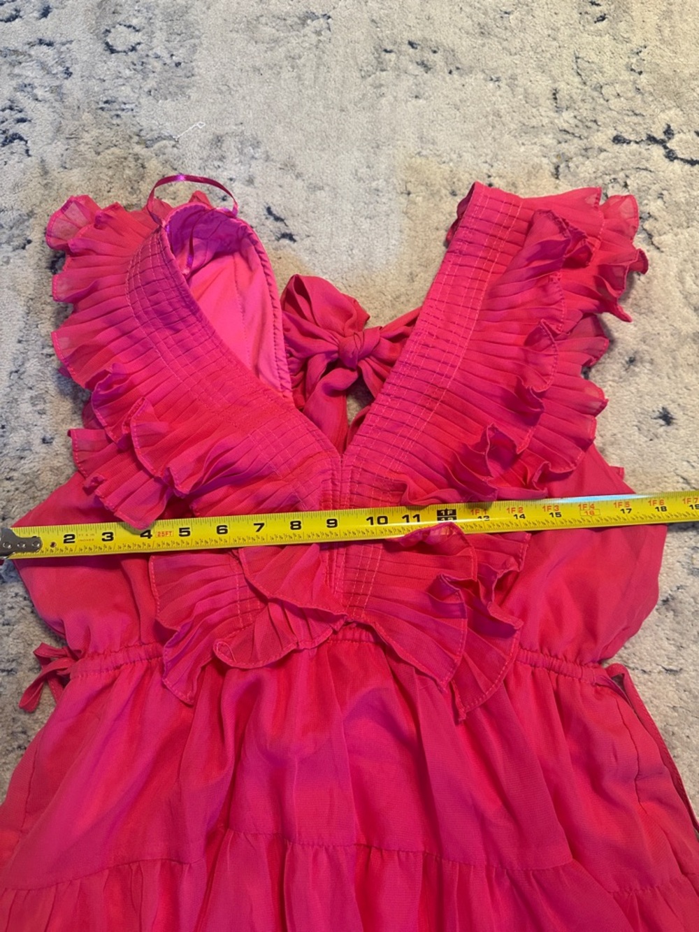 Mustard Seed Vibrant Pink Ruffled Dress - Picture 11 of 12
